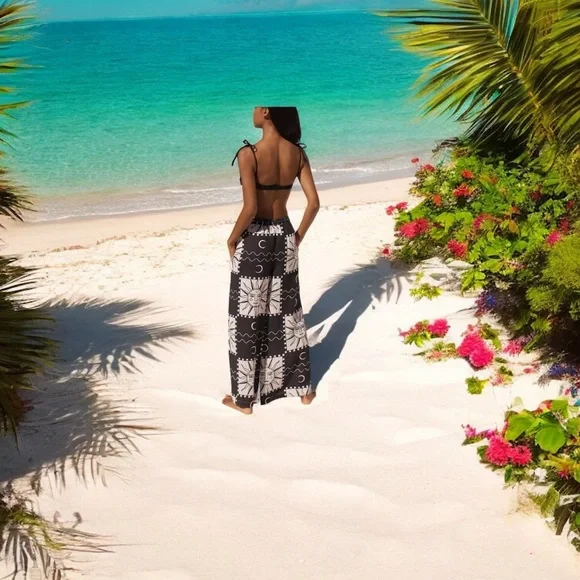 Anthropologie Migne Indigo Celestial Sun & Moon Wide Leg Pants NWT Size M
Boho - Picture 8 of 9